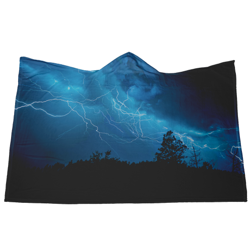 Lightning Storm - Hooded Blanket