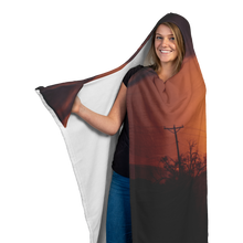 Cargar imagen en el visor de la galería, Sunset Powerlines - Hooded Blanket