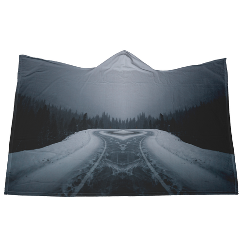 Colorado Winter Drive edit - Hooded Blanket