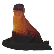 Cargar imagen en el visor de la galería, Sunset Powerlines - Hooded Blanket