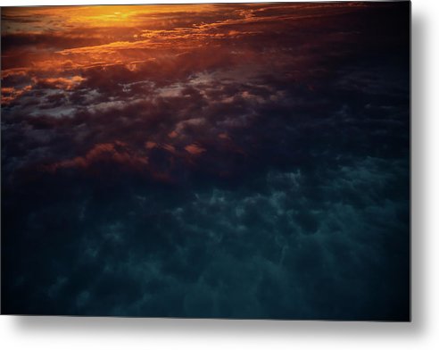 Cloudy Sunset - Metal Print