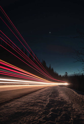 Bus Light Trails  - Print