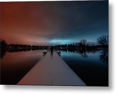 Midnight Pond - Metal Print