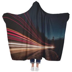 Bus Light Trails - Hooded Blanket