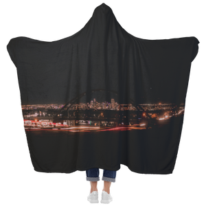 Denver 6th Ave Bridge - Hooded Blanket