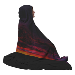 Rocky Mountain Sunset - Hooded Blanket