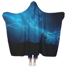 Cargar imagen en el visor de la galería, Lightning Storm - Hooded Blanket