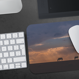 Horses at Sunset - Mousepad