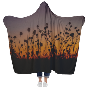 Flower Sunset - Hooded Blanket