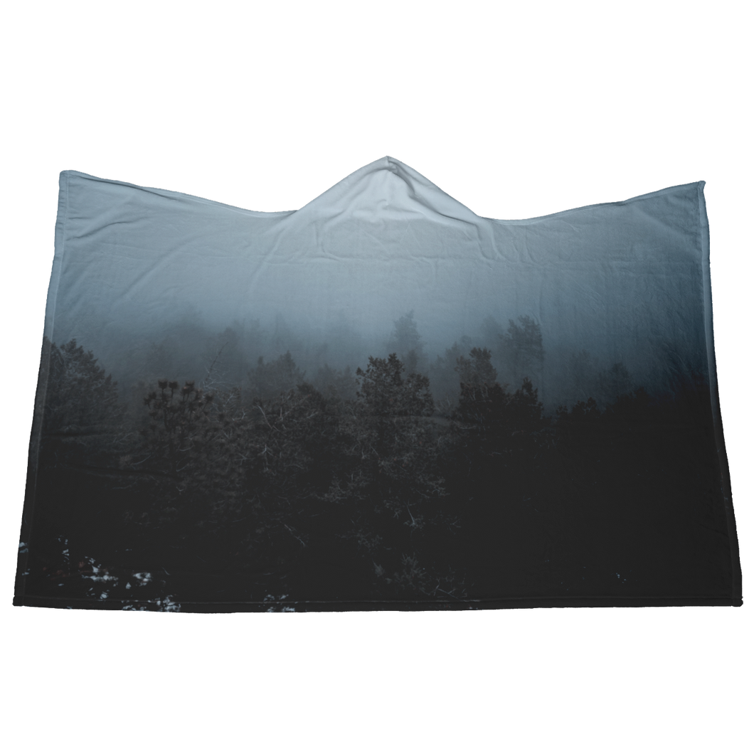 Foggy Trees - Hooded Blanket