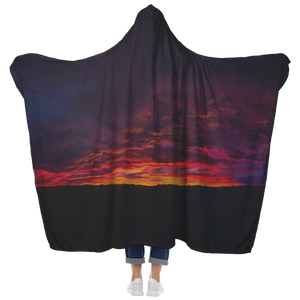 Rocky Mountain Sunset - Hooded Blanket