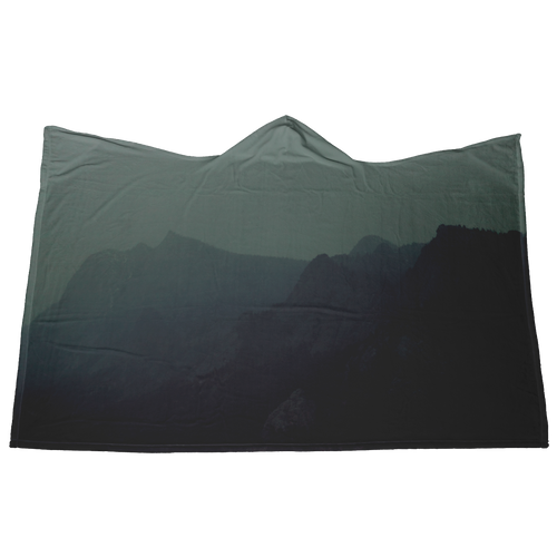 Foggy Mountains - Hooded Blanket