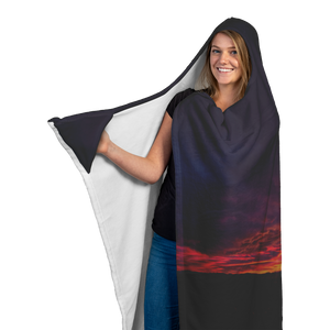 Rocky Mountain Sunset - Hooded Blanket