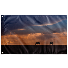 Laden Sie das Bild in den Galerie-Viewer, Horses at Sunset - Flag