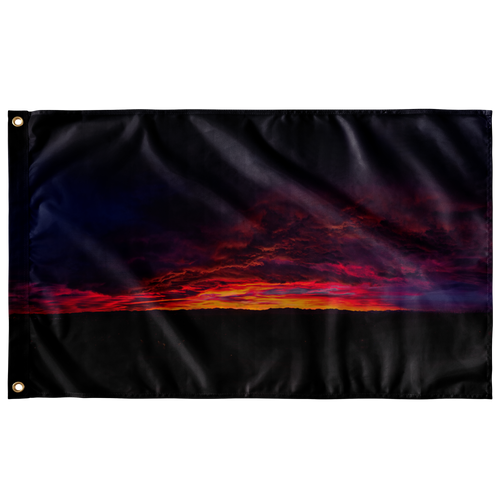 Rocky Mountain Sunset - Flag