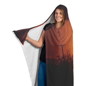 Sunset Powerlines - Hooded Blanket