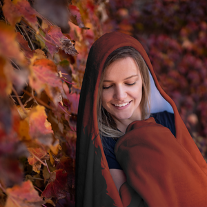 Sunflower Silhouette - Hooded Blanket