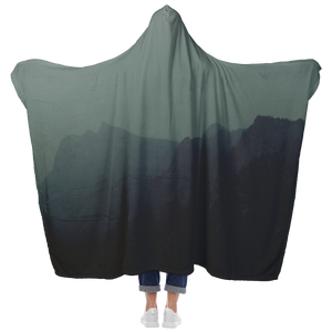 Foggy Mountains - Hooded Blanket