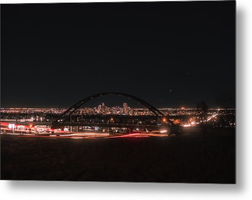 Denver 6th Ave Bridge - Metal Print