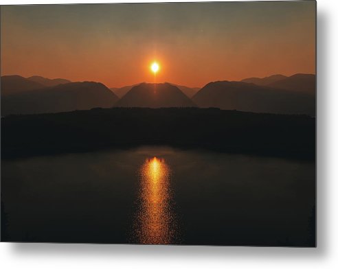 Dillon Reservoir Sunset edit - Metal Print