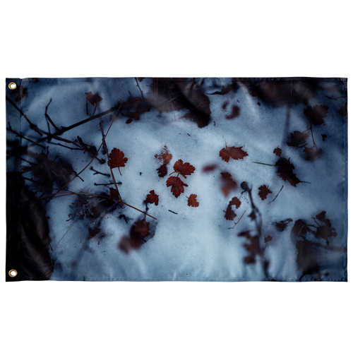 Snowy Leaves - Flag