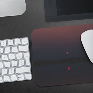 Red Sun Reflection - Mousepad