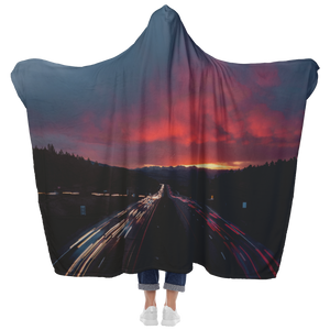 i70 West Sunset - Hooded Blanket