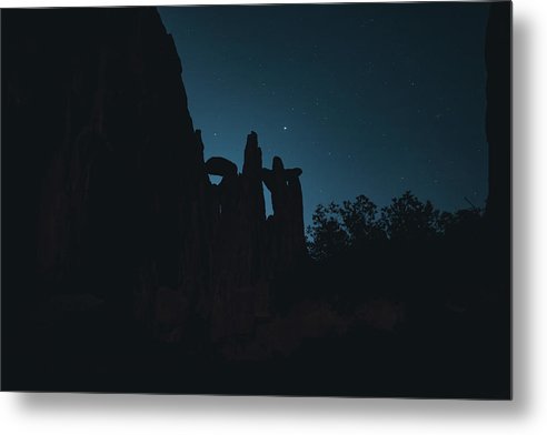 Garden of the Gods at night - Metal Print