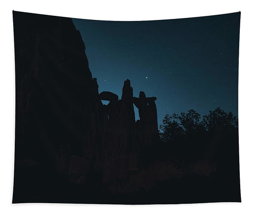 Garden of the Gods at night - Tapestry