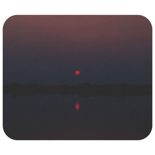 Red Sun Reflection - Mousepad