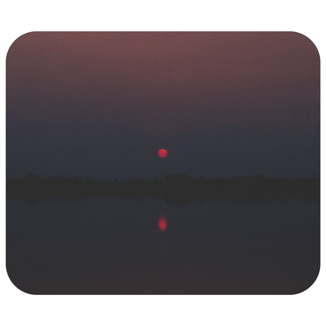 Red Sun Reflection - Mousepad