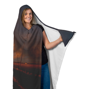 Stormy Sunset - Hooded Blanket