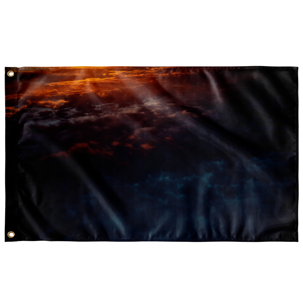 Cloudy Sunset - Flag