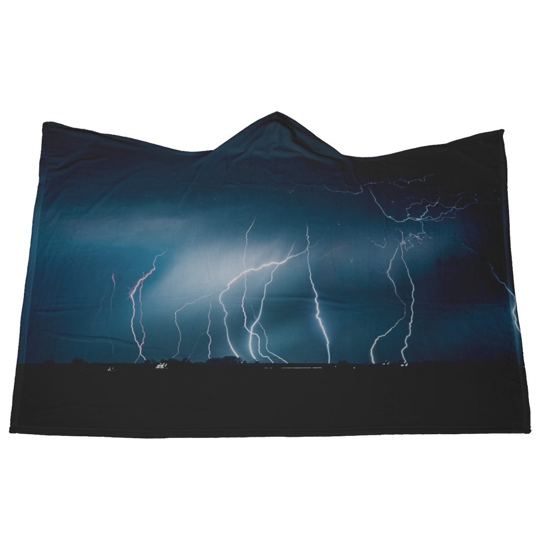 Lightning Strikes - Hooded Blanket