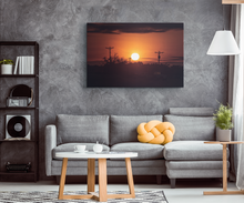 Load image into Gallery viewer, Sunset Powerlines - Canvas