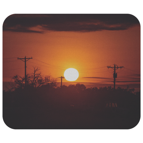 Sunset Powerlines - Mousepad