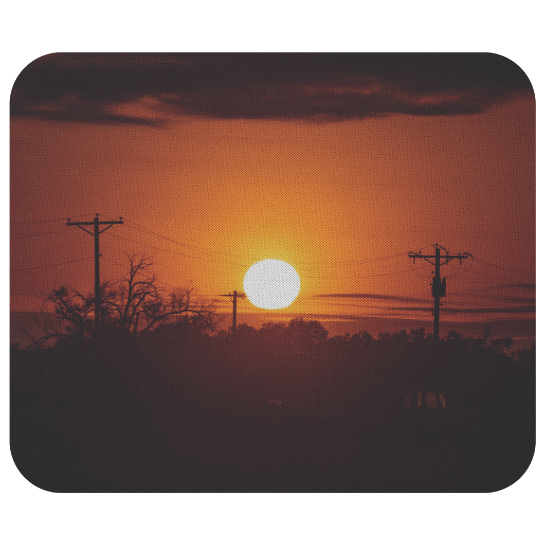 Sunset Powerlines - Mousepad