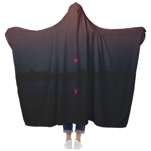 Red Sun Reflection - Hooded Blanket