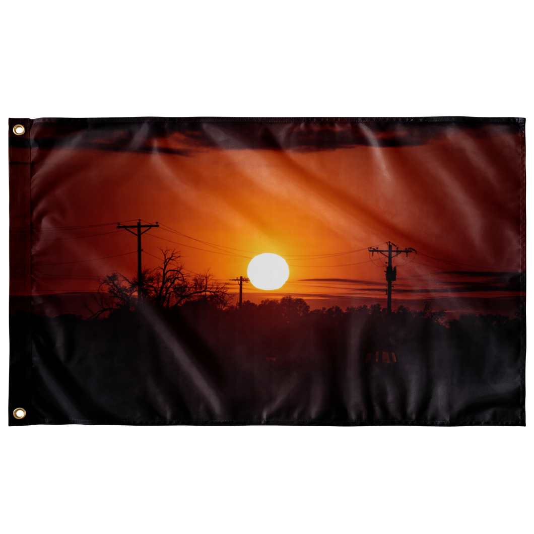 Sunset Powerlines - Flag