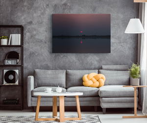 Red Sun Reflection - Canvas