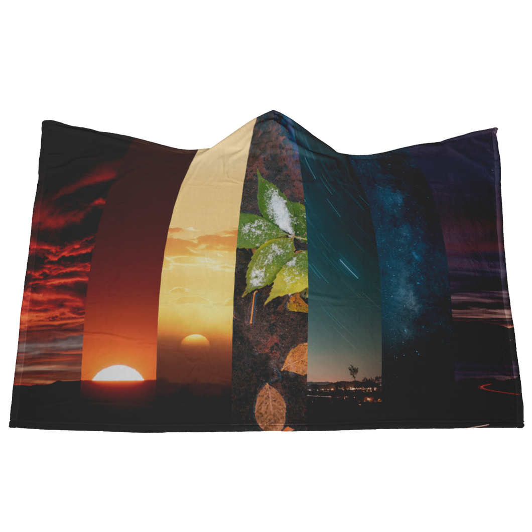 Rainbow Landscape - Hooded Blanket