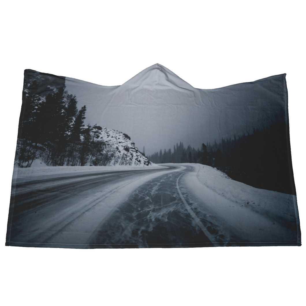 Colorado Winter Drive - Hooded Blanket