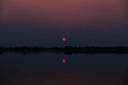 Red Sun Reflection - Print