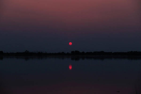 Red Sun Reflection - Print