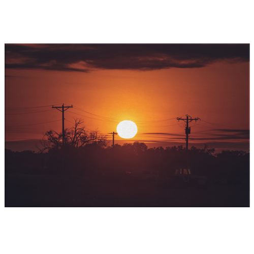 Sunset Powerlines - Canvas