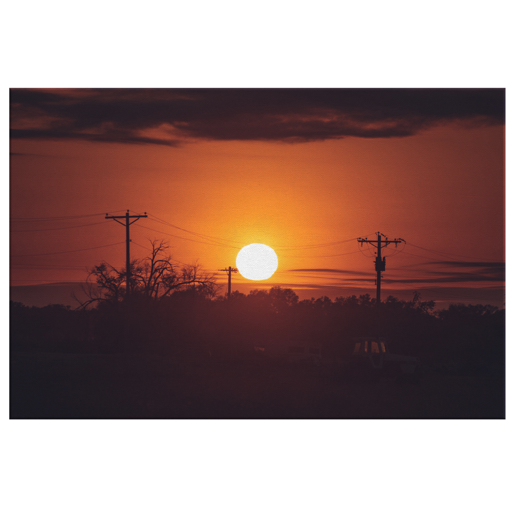 Sunset Powerlines - Canvas