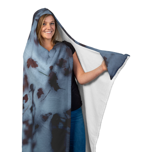 Snowy Leaves - Hooded Blanket