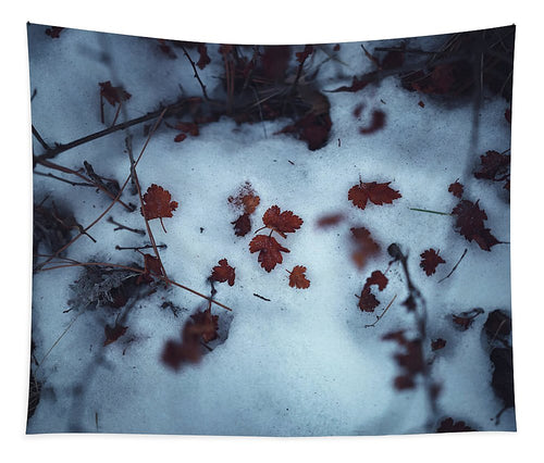 Snowy Leaves - Tapestry