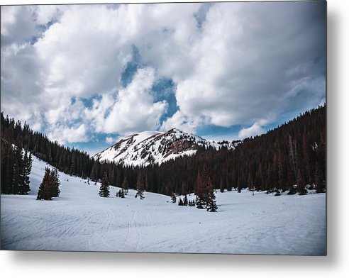 Snowy Mountain - Metal Print