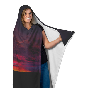 Rocky Mountain Sunset - Hooded Blanket